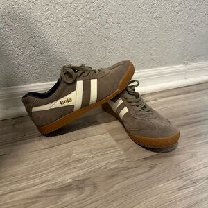 Gola Harrier Suede Sneakers – Taupe/White
